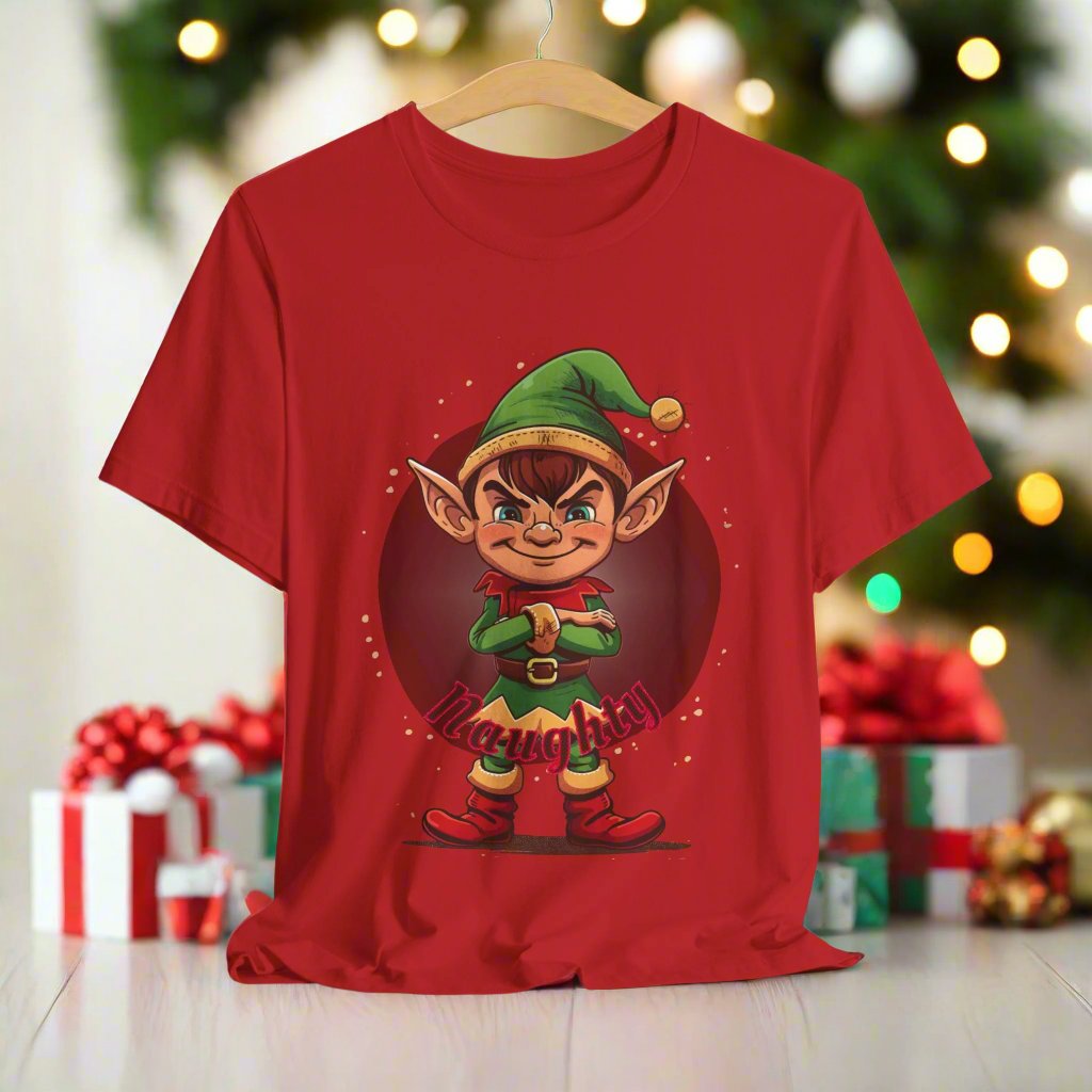 Funny Christmas Elf Tee - Unisex Jersey Short Sleeve T-Shirt