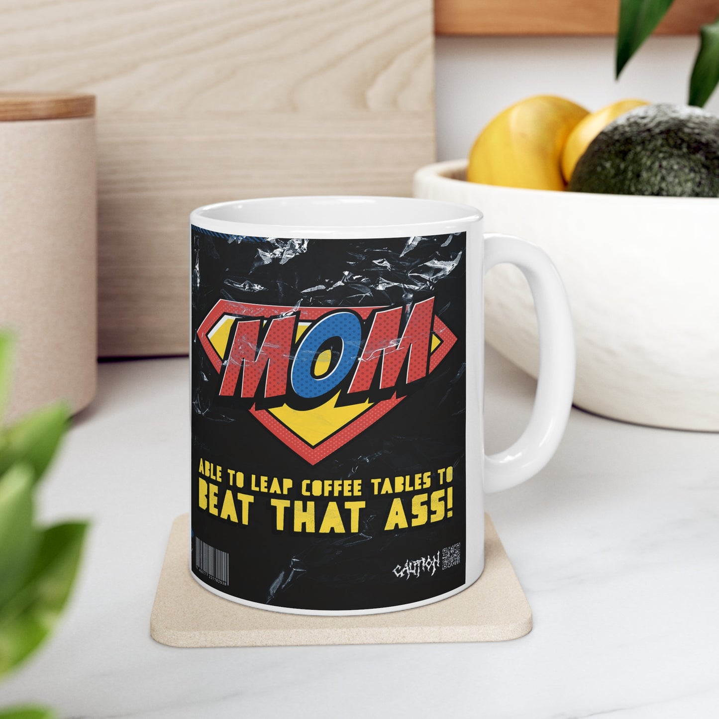 Mom's Coffee Mug - Funny Mother Coffee Cup - Comical Mother's Day Ceramic Mug - Unique Mommy's Caffeine cup 11oz