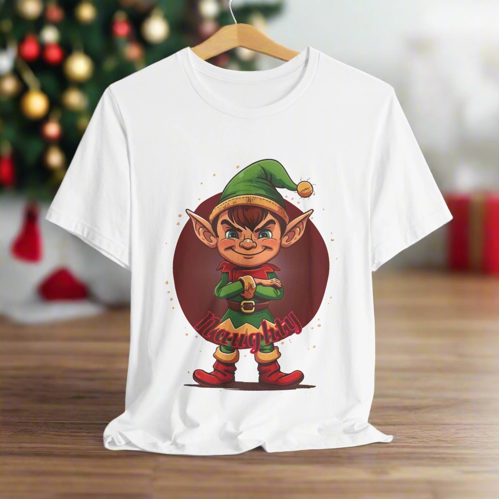 Funny Christmas Elf Tee - Unisex Jersey Short Sleeve T-Shirt