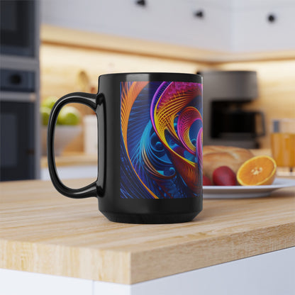 Hopf Fibration Inspired Coffee Mug - Mathematical Art Cup - Vibrant Fractal Geometry Ceramic Mug - Unique Math Lover Gift - 11 or 15 oz