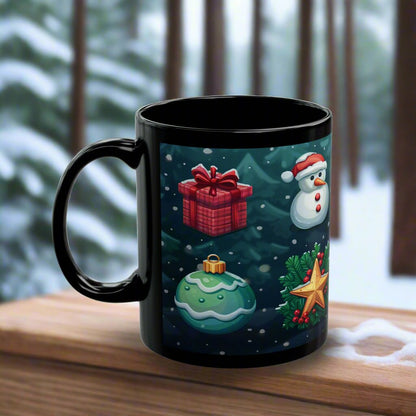 Festive Christmas Mug | Holiday Coffee Mug | Cute Xmas Gift | Cozy Winter Drinkware | Ceramic Mug for Hot Chocolate | Secret Santa Gift