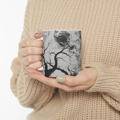 Surreal Dreamscape Coffee Mug - Abstract Art Ceramic Cup - Modern Home Decor Drinkware - Unique Gift for Art Lovers - 11oz