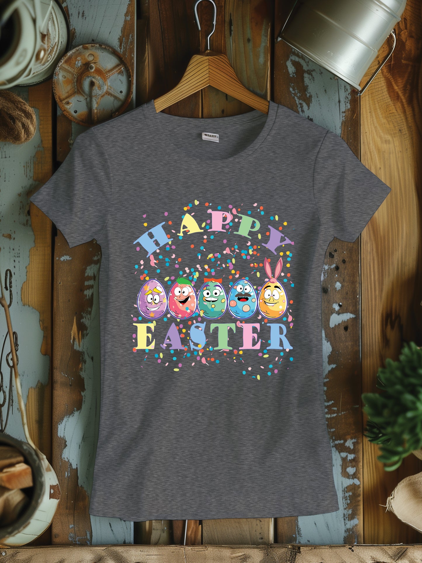 Women's Festive Easter Egg T-Shirt - Cute Holiday Graphic Tee for Women - Pink Spring Celebration Shirt - Easter Sunday Casual Wear - Egg Hunt