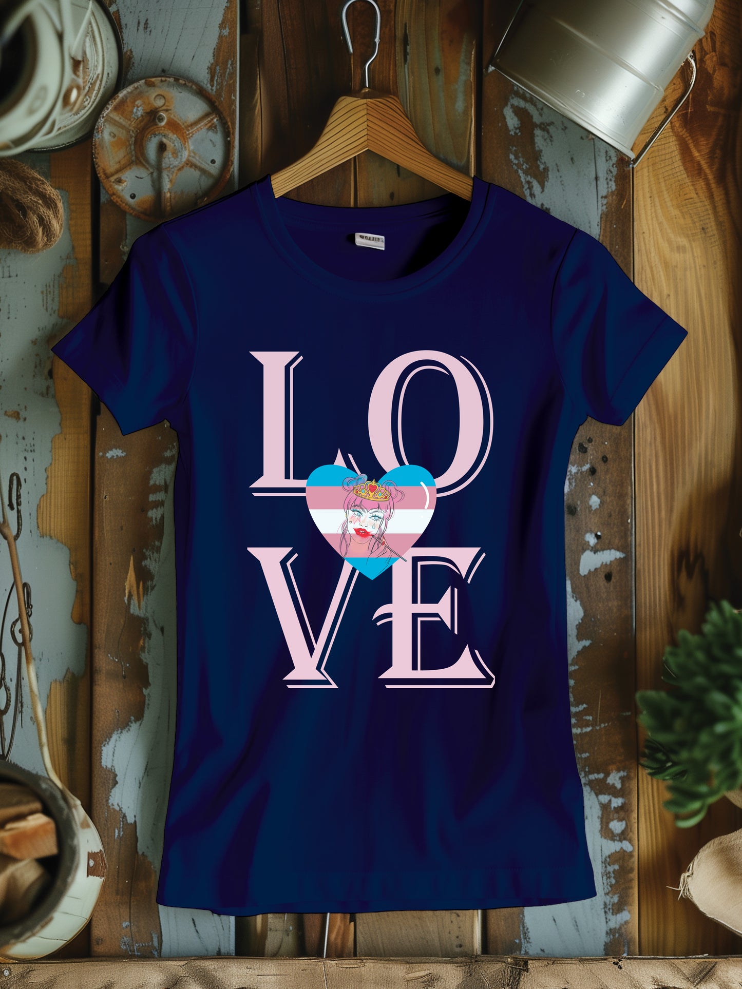 Women's Love Graphic T-Shirt with Pop Art Heart - Romantic Statement Tee, Unisex Valentine's Day Shirt, Bold Love Typography