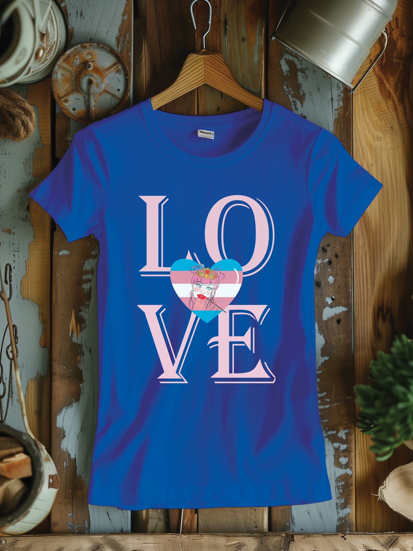 Women's Love Graphic T-Shirt with Pop Art Heart - Romantic Statement Tee, Unisex Valentine's Day Shirt, Bold Love Typography