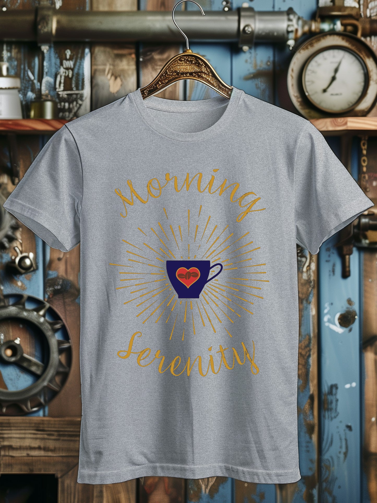 Morning Coffee Serenity Unisex T-Shirt - Zen-Inspired Graphic Tee - Meditation and Mindfulness Shirt - Unique Relaxation Gift