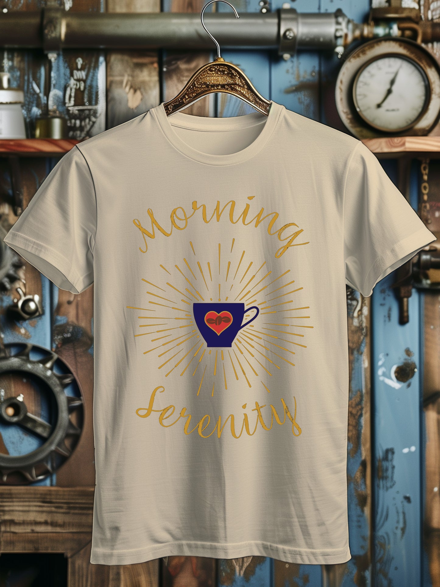 Morning Coffee Serenity Unisex T-Shirt - Zen-Inspired Graphic Tee - Meditation and Mindfulness Shirt - Unique Relaxation Gift