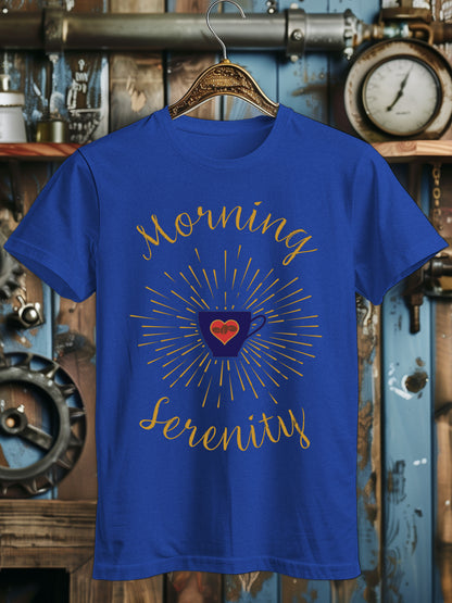 Morning Coffee Serenity Unisex T-Shirt - Zen-Inspired Graphic Tee - Meditation and Mindfulness Shirt - Unique Relaxation Gift