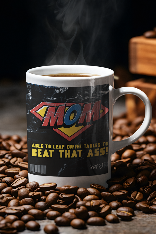 Mom's Coffee Mug - Funny Mother Coffee Cup - Comical Mother's Day Ceramic Mug - Unique Mommy's Caffeine cup 11oz