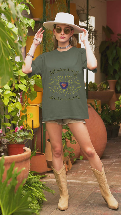 Morning Coffee Serenity Unisex T-Shirt - Zen-Inspired Graphic Tee - Meditation and Mindfulness Shirt - Unique Relaxation Gift